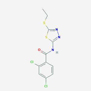 molecular formula C11H9Cl2N3OS2 B336773 2,4-dichloro-N-[5-(ethylsulfanyl)-1,3,4-thiadiazol-2-yl]benzamide 