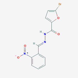 molecular formula C12H8BrN3O4 B336775 5-bromo-N'-{2-nitrobenzylidene}-2-furohydrazide 
