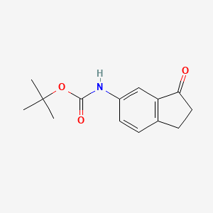 molecular formula C14H17NO3 B3367751 (3-Oxo-indan-5-yl)-carbamic acid tert-butyl ester CAS No. 194028-93-8