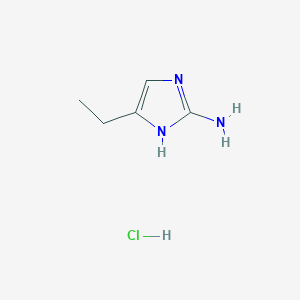 molecular formula C5H10ClN3 B3367779 4-Ethyl-1H-imidazol-2-ylamine hydrochloride CAS No. 19552-61-5