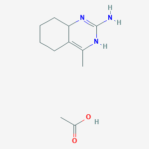 molecular formula C11H19N3O2 B3367796 2-Amino-1,5,6,7,8,8a-hexahydro-4-methylquinazoline acetate CAS No. 19623-23-5