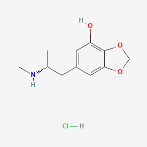 molecular formula C11H16ClNO3 B3367824 (R)-6-(2-Methylamino-propyl)-benzo[1,3]dioxol-4-ol hydrochloride CAS No. 1965314-67-3