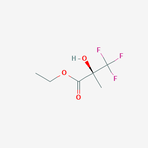 molecular formula C6H9F3O3 B3367839 (S)-3,3,3-trifluoro-2-hydroxy-2-methyl-propionic acid ethyl ester CAS No. 197785-84-5