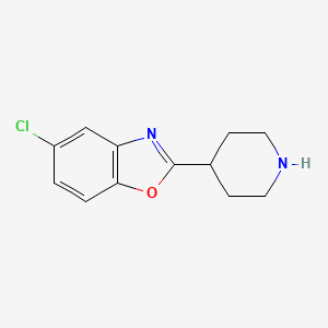 molecular formula C12H13ClN2O B3367846 5-Chloro-2-(piperidin-4-yl)-1,3-benzoxazole CAS No. 199292-93-8