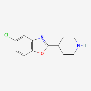 molecular formula C12H13ClN2O B3367846 5-氯-2-(哌啶-4-基)-1,3-苯并恶唑 CAS No. 199292-93-8