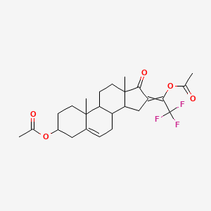 molecular formula C25H31F3O5 B3367849 [16-(1-acetyloxy-2,2,2-trifluoroethylidene)-10,13-dimethyl-17-oxo-2,3,4,7,8,9,11,12,14,15-decahydro-1H-cyclopenta[a]phenanthren-3-yl] acetate CAS No. 1993-23-3