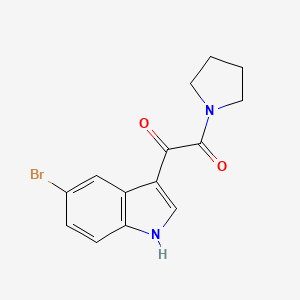molecular formula C14H13BrN2O2 B3367861 1-(5-Bromo-1H-indol-3-YL)-2-(pyrrolidin-1-YL)ethane-1,2-dione CAS No. 199658-92-9