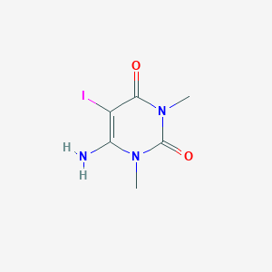molecular formula C6H8IN3O2 B3367868 6-Amino-5-iodo-1,3-dimethylpyrimidine-2,4(1H,3H)-dione CAS No. 200190-41-6