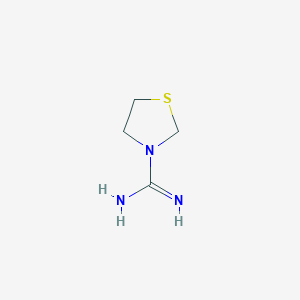 molecular formula C4H9N3S B3367876 1,3-Thiazolidine-3-carboximidamide CAS No. 200401-80-5