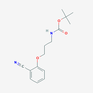 molecular formula C15H20N2O3 B3367891 2-[3-(Boc-amino)propoxy]benzonitrile CAS No. 2006277-77-4