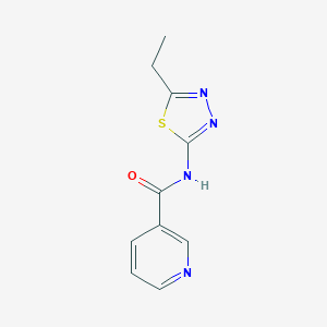 molecular formula C10H10N4OS B336790 N-(5-ethyl-1,3,4-thiadiazol-2-yl)pyridine-3-carboxamide 