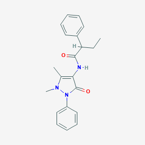 molecular formula C21H23N3O2 B336791 N-(1,5-dimethyl-3-oxo-2-phenyl-2,3-dihydro-1H-pyrazol-4-yl)-2-phenylbutanamide 