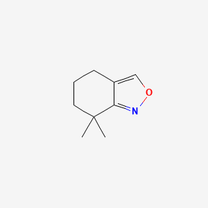 molecular formula C9H13NO B3367919 7,7-Dimethyl-4,5,6,7-tetrahydro-2,1-benzoxazole CAS No. 20108-84-3
