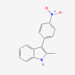 molecular formula C15H12N2O2 B3367922 2-甲基-3-(4-硝基苯基)-1H-吲哚 CAS No. 2013-84-5