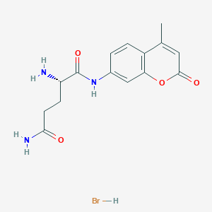 molecular formula C15H18BrN3O4 B3367946 L-Glutamine 7-amido-4-methylcoumarin hydrobromide CAS No. 201851-47-0