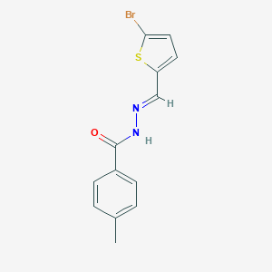 molecular formula C13H11BrN2OS B336797 N'-[(5-bromo-2-thienyl)methylene]-4-methylbenzohydrazide 