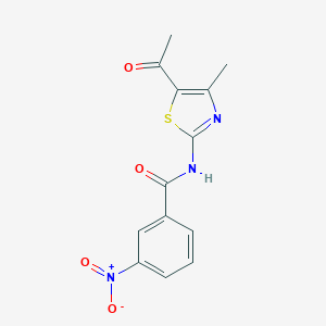 molecular formula C13H11N3O4S B336801 N-(5-acetyl-4-methyl-1,3-thiazol-2-yl)-3-nitrobenzamide 