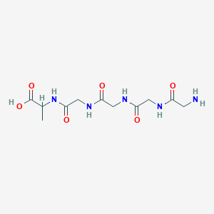 molecular formula C11H19N5O6 B3368015 2-[[2-[[2-[[2-[(2-Aminoacetyl)amino]acetyl]amino]acetyl]amino]acetyl]amino]propanoic acid CAS No. 20347-80-2
