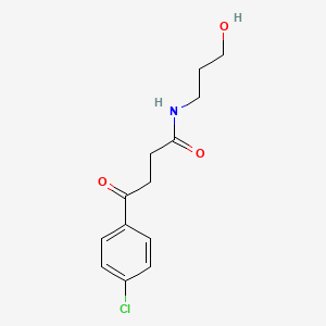 molecular formula C13H16ClNO3 B3368044 N-(3-Hydroxypropyl)-3-(p-chlorobenzoyl)propionamide CAS No. 20381-07-1