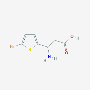 molecular formula C7H8BrNO2S B3368061 3-Amino-3-(5-bromothiophen-2-yl)propanoic acid CAS No. 204135-66-0