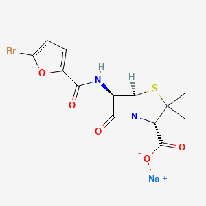 molecular formula C13H12BrN2NaO5S B3368121 2-Bromofurylpenicillin sodium CAS No. 20520-37-0