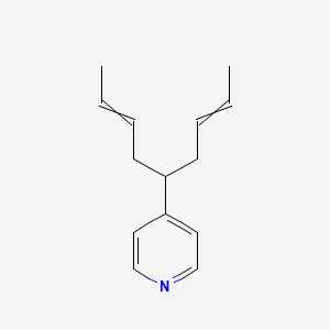 molecular formula C14H19N B3368157 Pyridine, 4-[1-(2-butenyl)-3-pentenyl]- CAS No. 2057-34-3