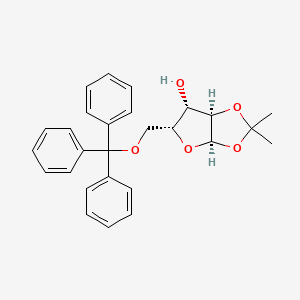 molecular formula C27H28O5 B3368187 1,2-O-Isopropylidene-5-O-triphenylmethyl-alpha-D-xylofuranoside CAS No. 20590-53-8