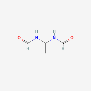 molecular formula C4H8N2O2 B3368201 Formamide, N,N'-ethylidenebis- CAS No. 20602-52-2