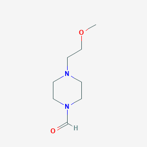 molecular formula C8H16N2O2 B3368242 4-(2-Methoxyethyl)piperazine-1-carbaldehyde CAS No. 206862-55-7