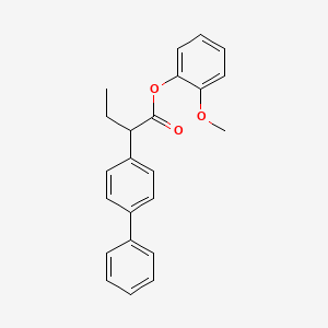 molecular formula C23H22O3 B3368256 o-Methoxyphenyl alpha-ethyl-4-biphenylacetate CAS No. 20723-84-6
