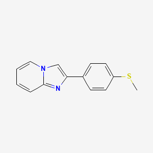 molecular formula C14H12N2S B3368282 Imidazo(1,2-a)pyridine, 2-(p-methylthiophenyl)- CAS No. 2076-70-2