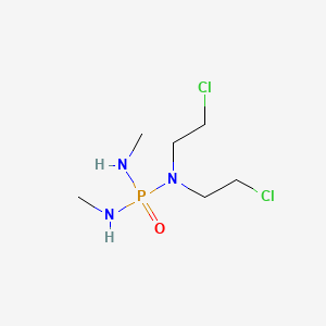 molecular formula C6H16Cl2N3OP B3368287 Phosphoric triamide, N,N-bis(2-chloroethyl)-N',N''-dimethyl- CAS No. 20796-40-1