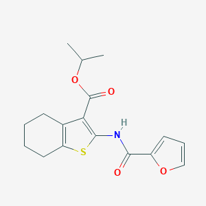 molecular formula C17H19NO4S B336831 Isopropyl 2-(2-furoylamino)-4,5,6,7-tetrahydro-1-benzothiophene-3-carboxylate 
