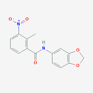 molecular formula C15H12N2O5 B336832 N-(1,3-benzodioxol-5-yl)-2-methyl-3-nitrobenzamide 