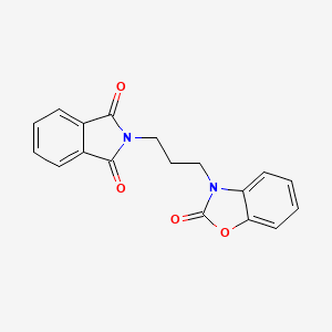 molecular formula C18H14N2O4 B3368325 Phthalimide, N-(3-(2-oxo-3-benzoxazolinyl)propyl)- CAS No. 20852-44-2