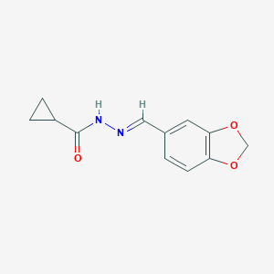 molecular formula C12H12N2O3 B336833 N'-(1,3-benzodioxol-5-ylmethylene)cyclopropanecarbohydrazide 