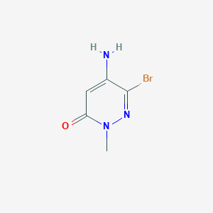 molecular formula C5H6BrN3O B3368351 5-Amino-6-bromo-2-methyl-2H-pyridazin-3-one CAS No. 2091250-68-7