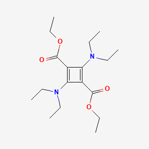 molecular formula C18H30N2O4 B3368357 1,3-Cyclobutadiene-1,3-dicarboxylic acid, 2,4-bis(diethylamino)diethyl ester CAS No. 20913-35-3