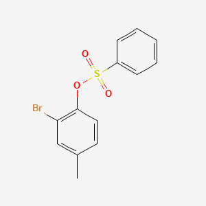 molecular formula C13H11BrO3S B3368367 2-Bromo-4-methylphenyl phenylsulfonate CAS No. 2093-26-7