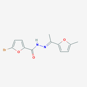 molecular formula C12H11BrN2O3 B336837 5-bromo-N'-[(1E)-1-(5-methylfuran-2-yl)ethylidene]furan-2-carbohydrazide 