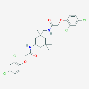 molecular formula C26H30Cl4N2O4 B336840 2-(2,4-dichlorophenoxy)-N-[3-({[(2,4-dichlorophenoxy)acetyl]amino}methyl)-3,5,5-trimethylcyclohexyl]acetamide 