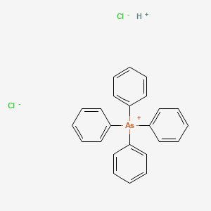 molecular formula C24H21AsCl2 B3368407 四苯基胂鎓（氢二氯化物） CAS No. 21006-73-5