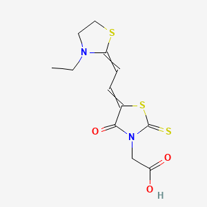 molecular formula C12H14N2O3S3 B3368449 3-Thiazolidineacetic acid, 5-[(3-ethyl-2-thiazolidinylidene)ethylidene]-4-oxo-2-thioxo- CAS No. 21155-21-5