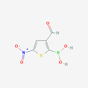 molecular formula C5H4BNO5S B3368458 3-Formyl-5-nitro-2-thiopheneboronic acid CAS No. 21157-02-8