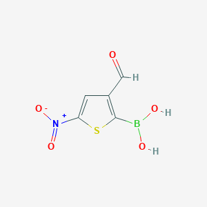 molecular formula C5H4BNO5S B3368458 3-甲酰基-5-硝基-2-噻吩硼酸 CAS No. 21157-02-8