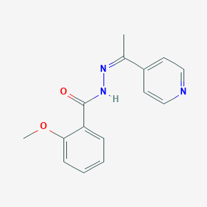 molecular formula C15H15N3O2 B336848 2-methoxy-N'-[1-(4-pyridinyl)ethylidene]benzohydrazide 