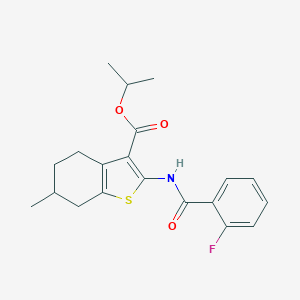 Isopropyl 2-[(2-fluorobenzoyl)amino]-6-methyl-4,5,6,7-tetrahydro-1-benzothiophene-3-carboxylate