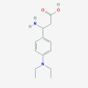 molecular formula C13H20N2O2 B3368537 3-Amino-3-[4-(diethylamino)phenyl]propanoic acid CAS No. 213192-59-7