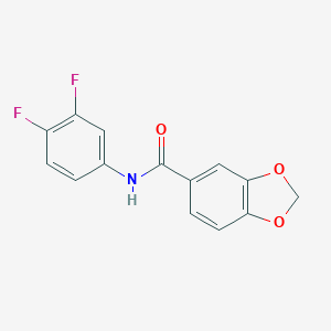 molecular formula C14H9F2NO3 B336861 N-(3,4-difluorophenyl)-1,3-benzodioxole-5-carboxamide 