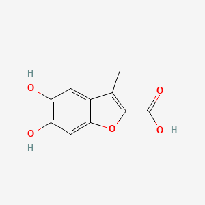 molecular formula C10H8O5 B3368618 5,6-Dihydroxy-3-methyl-1-benzofuran-2-carboxylic acid CAS No. 21452-90-4
